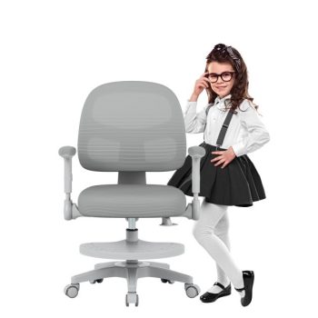 Gyermek Forgószék karfával szürke