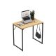 Íróasztal, acélszerkezet, kompakt méret, 80x50 cm tölgyfa