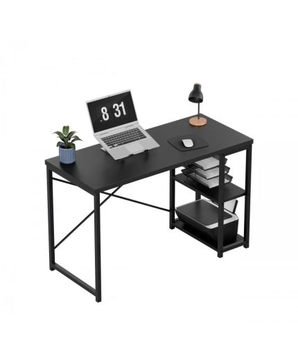 Íróasztal , bal és jobb oldalú kivitel, két polccal, 120 x 52 x 75 см, fekete