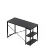 Íróasztal , bal és jobb oldalú kivitel, két polccal, 120 x 52 x 75 см, fekete