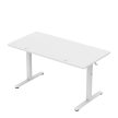 Állítható magasságú elektromos íróasztal 140 x 70 cm fehér 
