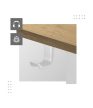 Íróasztal állítható magasságú asztal, elektromos magasságállítással , 120 cm x 60 cm, memória funkcióval, fehér/fa