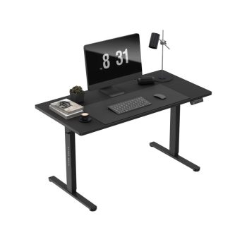   Íróasztal, állítható magassággal memória funkcióval, kábelrendező 140 X 70 cm, fekete