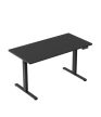 Íróasztal, állítható magassággal memória funkcióval, kábelrendező 140 X 70 cm, fekete