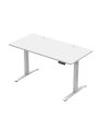 Íróasztal , állítható magassággal, memória funkcióval, kábelrendező, 140 X 70 cm, fehér