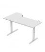  Állítható magasságú íróasztal, elektromos, 145 x 85 cm 70 kg teherbírással, fejhallgatótartóval, fehér