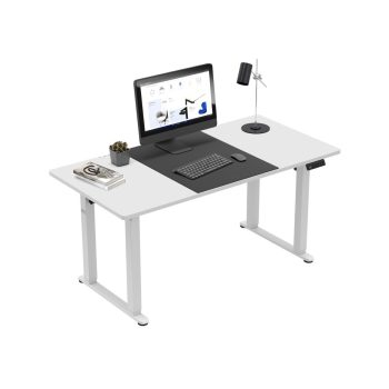   Állitható íróasztal, magasságállítás, két motor, 160 cm x 80 cm x 119 cm, fehér
