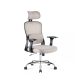 Ergonomikus irodai forgószék kartámaszokkal, deréktámasszal, hálós anyaggal, szürke