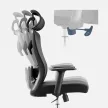 Ergonomikus irodai forgószék, deréktámasszal, 2D háttámla hálós anyaggal, fekete