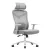 Ergonomikus irodai forgószék, deréktámasszal, 2D háttámla hálós anyaggal, szürke