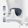 Ergonomikus irodai forgószék, deréktámasszal, 2D háttámla hálós anyaggal, szürke