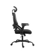 Ergonomikus irodai szék állítható fejtámla, 3D kartámasz, fekete