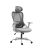 Ergonomikus irodai szék állítható fejtámla, 3D kartámasz, szürke