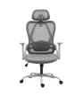 Ergonomikus irodai szék állítható fejtámla, 3D kartámasz, szürke