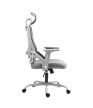 Ergonomikus irodai szék állítható fejtámla, 3D kartámasz, szürke