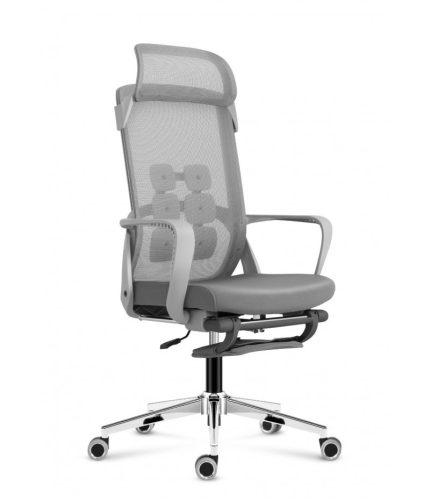 Ergonomikus irodai forgószék kényelmes , állítható magasság, lábtámasz, szürke
