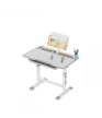 Állítható Gyerek íróasztal, modern, magasságállítással, tároló rekesszel, 66 x 50 cm, szürke