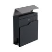 Zárható modern postaláda, falra, kerítésre szerelhető, ezüst-antricit 