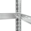 Sarokpolcos fém állvány 2 az 1-ben 5 polc garázshoz 180x90x40cm polconkénti teherbírással 875kg