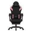 Gamer szék space 3.7 lábtartóval rózsaszín 