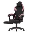 Gamer szék space 3.7 lábtartóval rózsaszín 