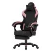 Gamer szék space 3.7 lábtartóval rózsaszín 
