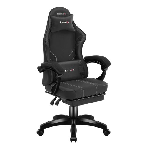 Gamer szék Space lábtartóval Carbon fekete
