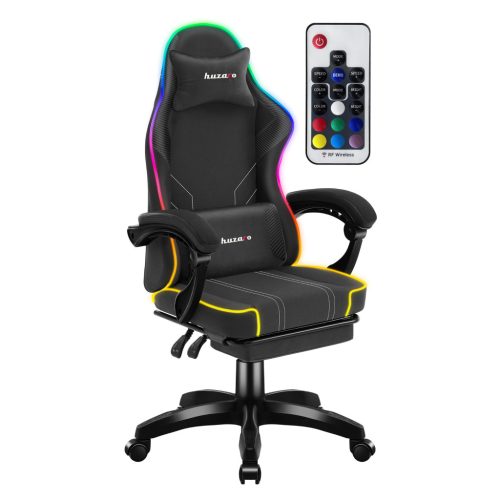  Gamer szék Huzaro Space RGB lábtartóval fekete