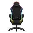  Gamer szék Space RGB lábtartóval fekete