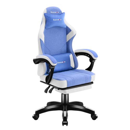 Gamer szék space 3.7 lábtartóval kék.