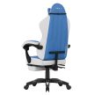 Gamer szék space 3.7 lábtartóval kék.