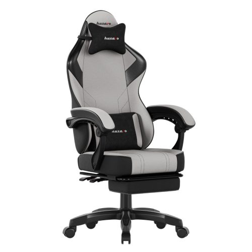 Gamer szék space 3.7 lábtartóval szürke 