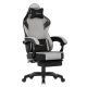 Gamer szék space 3.7 lábtartóval szürke 