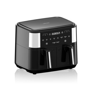   Airfryer forrólevegős fritőz, 2600 W, 8 Program, 9 L kapacitás, Led kijelző, fekete