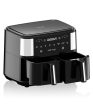 Airfryer forrólevegős fritőz, 2600 W, 8 Program, 9 L kapacitás, Led kijelző, fekete