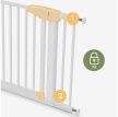 Biztonsági rács, állítható méret 75 cm - 110 cm, dupla zárrendszer, fehér
