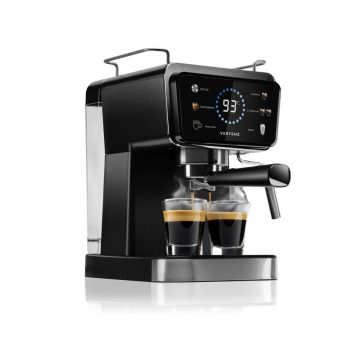   Eszpresszó gép, 20 bar, 1350 W, Thermoblock fűtési rendszer, hideg eszpresszó készítésének lehetősége, 5 féle ital, fekete