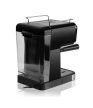 Eszpresszó gép, 20 bar, 1350 W, Thermoblock fűtési rendszer, hideg eszpresszó készítésének lehetősége, 5 féle ital, fekete