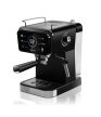 Eszpresszó gép, 20 bar, 1350 W, Thermoblock fűtési rendszer, hideg eszpresszó készítésének lehetősége, 5 féle ital, fekete