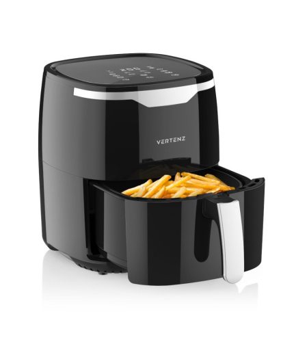 Airfryer forrólevegős fritőz, 1400w, 8 program, 5L űrtartalom, fekete