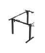 Elektromos állítható magasságú keret állvány, sarok asztal szabályozható, 72-118 cm, 2 motor , teherbírás 80 kg, Fekete