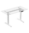 Blik íróasztal keret elektromosan állítható magassággal, szabályozható, 72-118 cm, fém, memorizáló funkció, Fehér