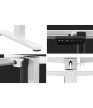 Blik íróasztal keret elektromosan állítható magassággal, szabályozható, 72-118 cm, fém, memorizáló funkció, Fehér
