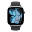 Apple Watch Series 11 GPS, 46mm asztroszürke alumíniumtok, fekete sportszíj, M/L