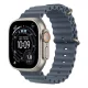 Apple Watch Ultra 3 GPS+Cellular, 49mm-es natúr titántok, acélkék óceán szíj